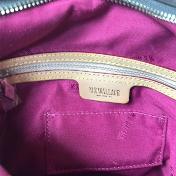 MZ Wallace Gray with Silver Hardware Crossbody Bag, Two Straps - Picture 10 of 15